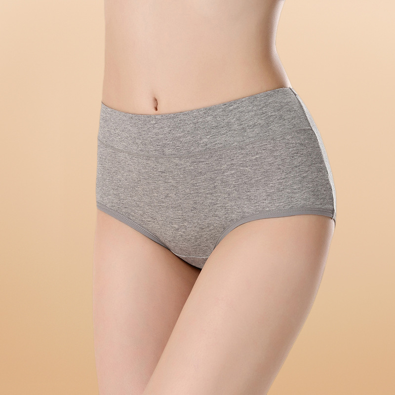 Cotton solid color mid waist Panties